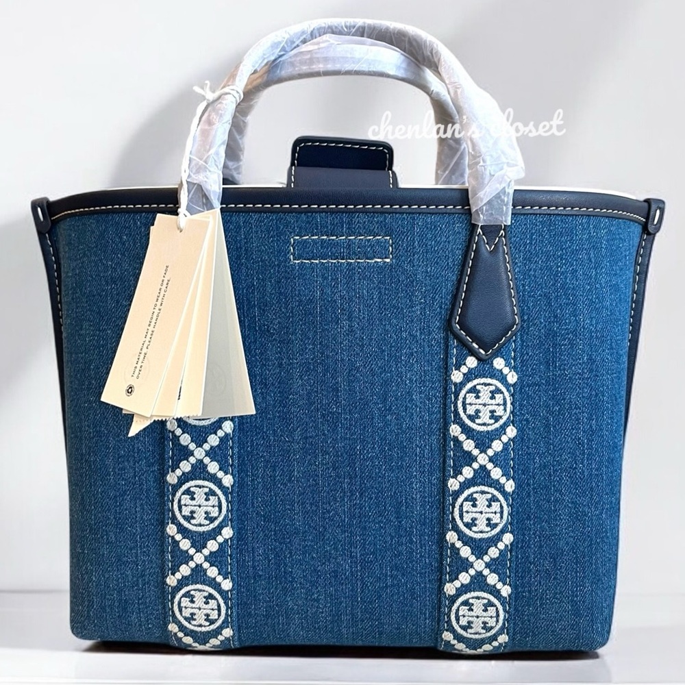 Tory Burch Denim and Navy Crossbody Bag - Picture 4 of 16